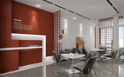 现代休息区3D模型下载